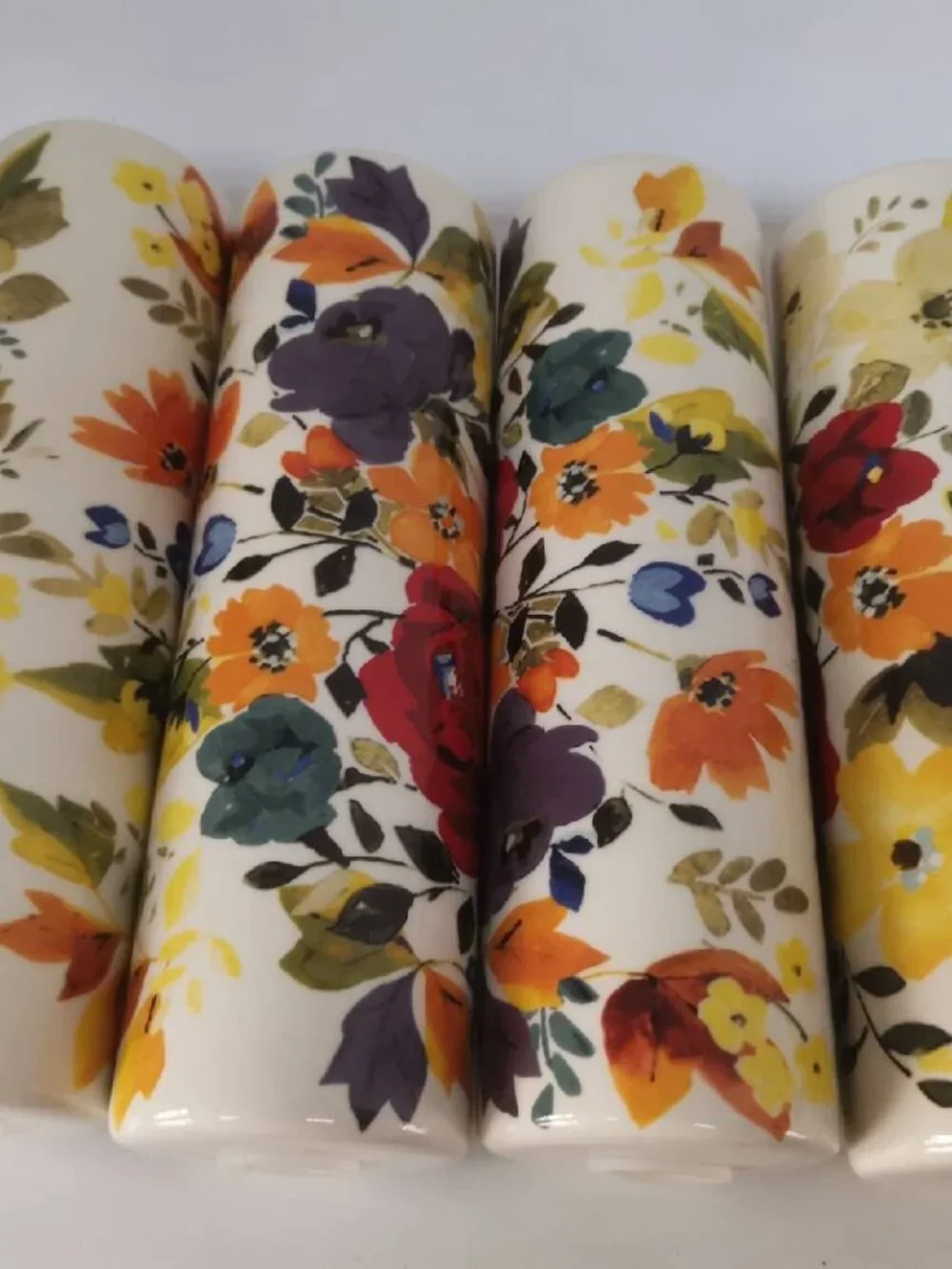 Pioneer Woman Ceramic rolling pin vintage floral pattern